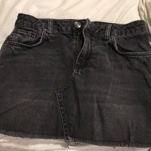 BDG black denim skirt